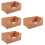 4Pcs Wooden Hat Display Holder Coffee Storage Box Craft Organizer 9