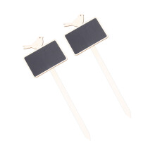 10pcs Wooden Bird Shape Chalkboard Picks for Plant Pots
