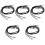 5Pcs USB C to Rca Audio Transferring Cables Gold Plated Black 5