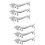 6Pcs Silver Zinc Alloy Chopstick Rest Table Fork Spoon Holder 7