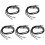 5Pcs USB C to Rca Audio Transferring Cables Gold Plated Black 4