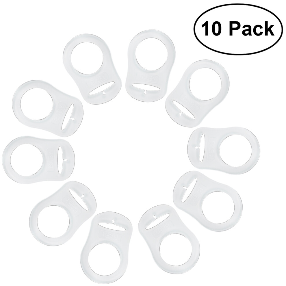 Villcase 10Pcs White Silicone Holder Clips Baby Clip Adapters