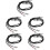 5Pcs USB C to Rca Audio Transferring Cables Gold Plated Black 7