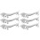 6Pcs Silver Zinc Alloy Chopstick Rest Table Fork Spoon Holder 3