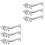 6Pcs Silver Zinc Alloy Chopstick Rest Table Fork Spoon Holder 4