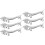 6Pcs Silver Zinc Alloy Chopstick Rest Table Fork Spoon Holder 5
