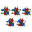 5Pcs Multi Flower Candle Wreath Rings Plastic Fabric for Wedding Décor 5