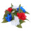 5Pcs Multi Flower Candle Wreath Rings Plastic Fabric for Wedding Décor 2