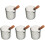 5Pcs Small Glass Coffee Pitchers with Wood Handle for Home 4