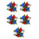5Pcs Multi Flower Candle Wreath Rings Plastic Fabric for Wedding Décor 6
