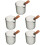 5Pcs Small Glass Coffee Pitchers with Wood Handle for Home 8