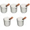 5Pcs Small Glass Coffee Pitchers with Wood Handle for Home 5