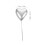 40Pcs Silver Heart Cake Inserts Lightweight Wedding Decor 10