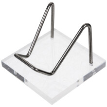 5Pcs Silver Acrylic Crystal Stands for Raw Stone Display