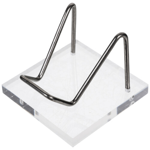 5Pcs Silver Acrylic Crystal Stands for Raw Stone Display