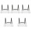 5Pcs Silver Acrylic Crystal Stands for Raw Stone Display 5