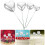40Pcs Silver Heart Cake Inserts Lightweight Wedding Decor 11