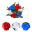 5Pcs Multi Flower Candle Wreath Rings Plastic Fabric for Wedding Décor 9