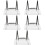 5Pcs Silver Acrylic Crystal Stands for Raw Stone Display 9