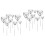 40Pcs Silver Heart Cake Inserts Lightweight Wedding Decor 6
