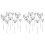 40Pcs Silver Heart Cake Inserts Lightweight Wedding Decor 4