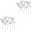 40Pcs Silver Heart Cake Inserts Lightweight Wedding Decor 5