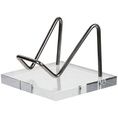 5Pcs Silver Acrylic Crystal Stands for Raw Stone Display 1