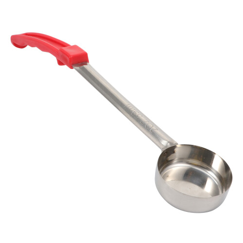 4Pcs Portion Control Ladles Red Plastic Handle Rust-Resistant Metal 1
