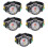 5Pcs Durable Black Children Watch Adjustable for Kids 8