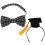 2Sets Pet Graduation Bow Tie and Hat Set for Small Dogs Cats Assorted 3