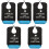 5Pcs Reusable Black Adult Bibs Soft Polyester Washable Dinner Covers 3