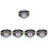 5Pcs Durable Black Children Watch Adjustable for Kids 6