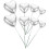 40Pcs Silver Heart Cake Inserts Lightweight Wedding Decor 2