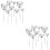 40Pcs Silver Heart Cake Inserts Lightweight Wedding Decor 8