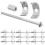 30Pcs Adjustable Silver Countertop Drawbolt for Kitchen Worktops 3
