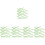 50Pcs Green Silicone Face Mask Mixing Spatulas Makeup Tools 7