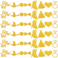 3Pcs Golden Paper Confetti for Romantic Wedding and Festival Decor