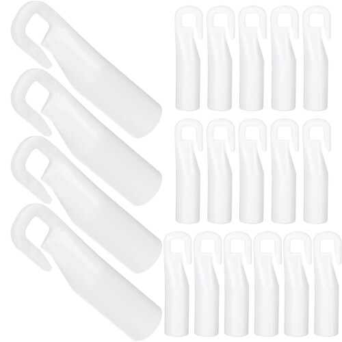 60Pcs White Plastic Tilt Rod Hooks Convenient Home Blind Replacement