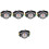 5Pcs Durable Black Children Watch Adjustable for Kids 5
