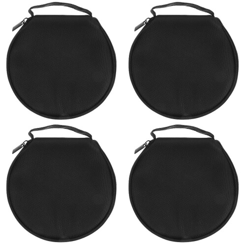 4Pcs Compact Black Cd Carrying Case 20 Capacity Dvd Organizer 2