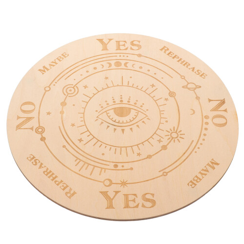 3Pcs Khaki Wood Witch Divination Board Smooth Polished Surface