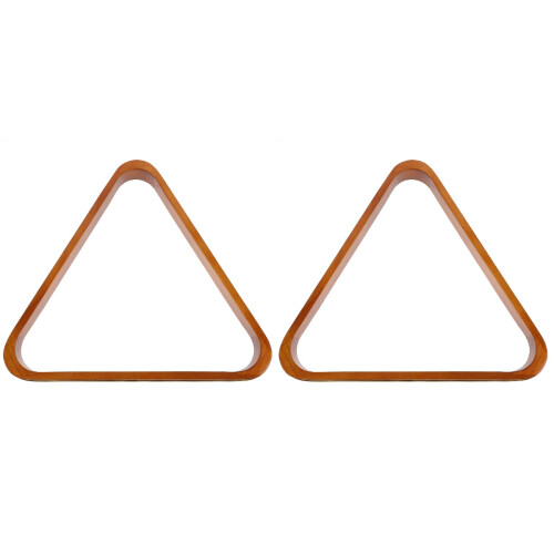 2Pcs Lightweight Wooden Billiard Triangle Frame Orange Pool Rack 2