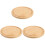 3Pcs Compact Khaki Wood Cutting Boards for Kitchen and Serving 4