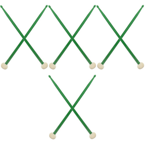 4Pairs Durable Nylon Drumsticks Dark Green Practice Drum Accessories 2