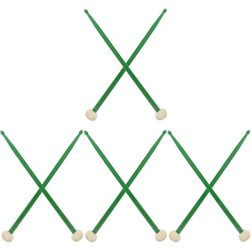 4Pairs Durable Nylon Drumsticks Dark Green Practice Drum Accessories 1