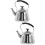 2Pcs Silver Whistling Tea Kettle for Home Use with Safe Handle 5