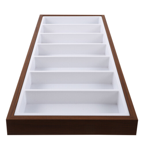 3Pcs Sunglasses Holder White Density Board Organizer for 7 Glasses 1