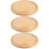 3Pcs Compact Khaki Wood Cutting Boards for Kitchen and Serving 10