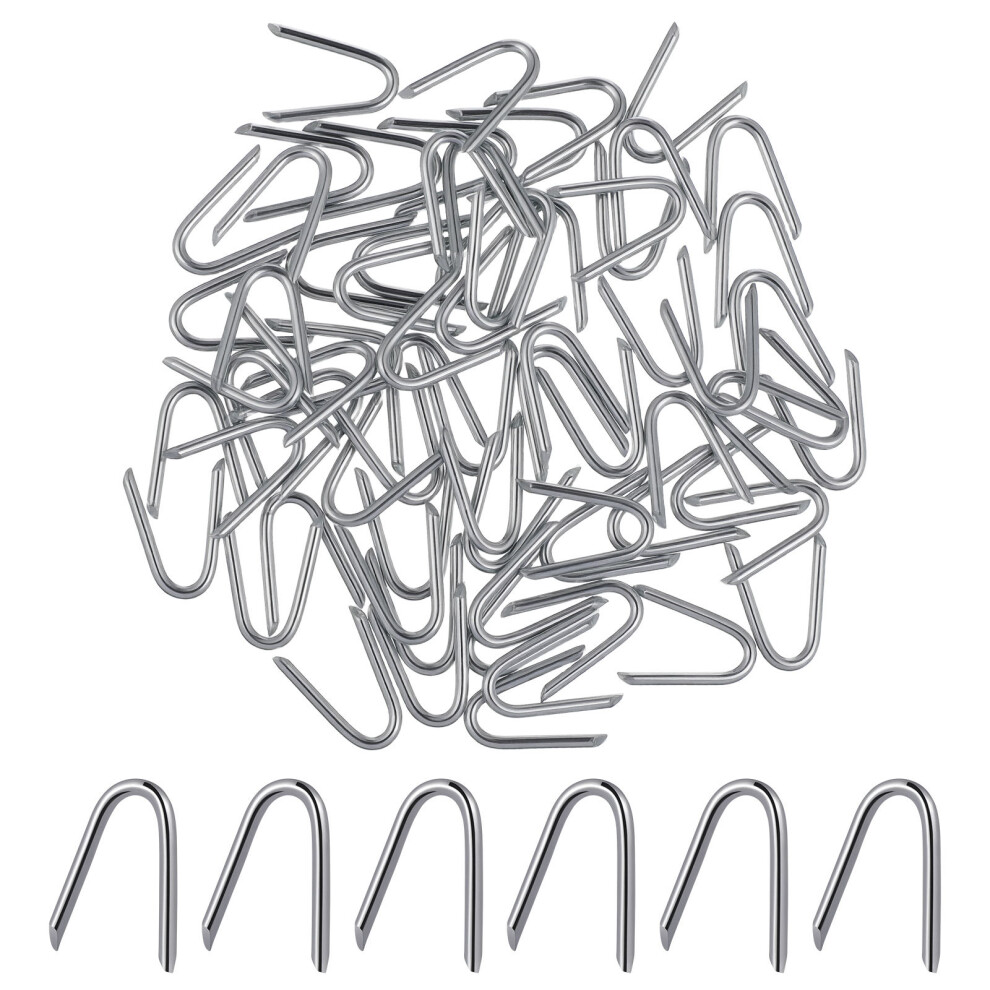 350Pcs Premium Iron U-Shaped Nails U Staples For Wire Fence Fixing 302429858232