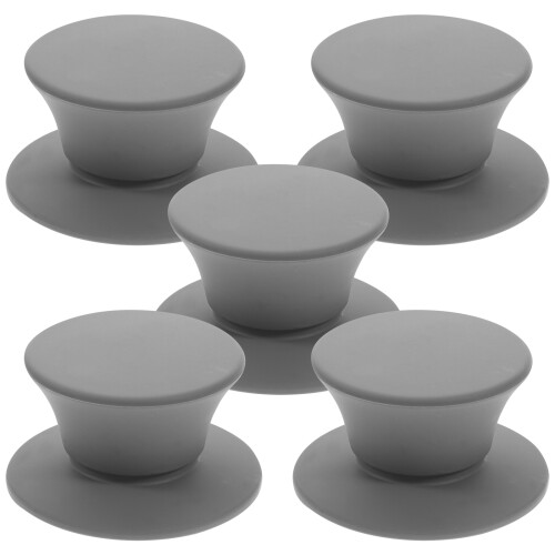 10Pcs High-Grade Silicone Pot Lid Handle Knobs Heat-Resistant Grey 1